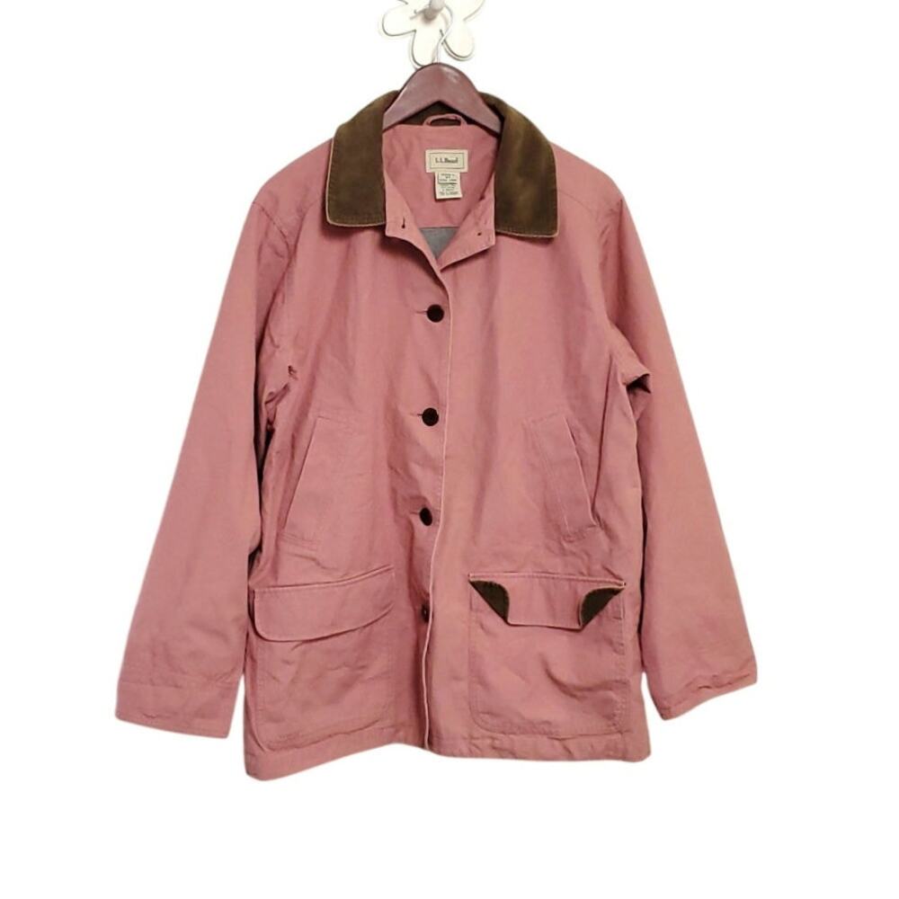 L.L. BEAN Womens Barn Coat Chore Rosewood Pink Jacket Sz XL